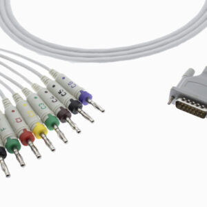 BPL -NK 10 LEAD ECG PATIENT CABLE – 4MM BANANA WITH UNDERCUT GRAY – WIE COMPATIBLE