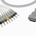 GE MAC 1200 10 LEAD ECG PATIENT CABLE – 4 MM BANANA 10 K.R – WIE COMPATIBLE