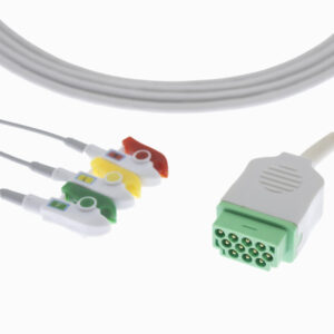 GE 11 pin 3 Lead Clip Type ECG Monitor Cable