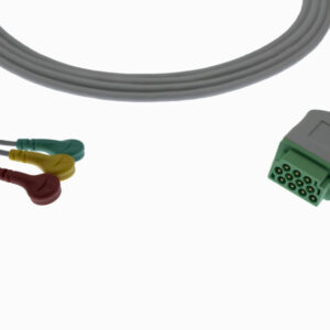 GE 11 pin 3 Lead Snap Type ECG Monitor Cable