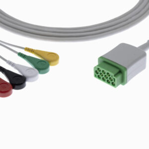 GE 11 pin 5 Lead Snap Type ECG Monitor Cable