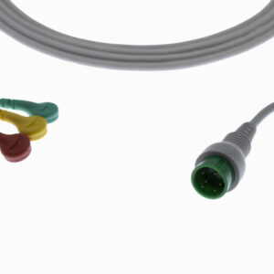 Hwatime 6 pin 3 Lead Snap Type ECG Monitor cable