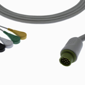 L & T 12 pin 5 Lead Snap Type ECG Monitor Cable