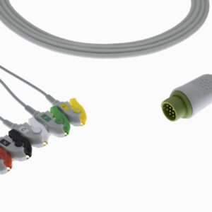 L & T 12 pin 5 Lead Clip Type ECG Monitor Cable / 22EMLT12P5GI