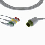 L & T 12 pin 3 Lead Clip Type ECG Monitor Cable / 22EMLT12P3GI