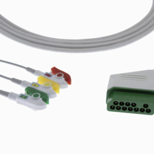 Nihon Kohden 12 pin 3 Lead Clip Type ECG Monitor Cable