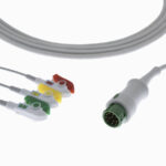 Mindray T5 12 pin 3 Lead Clip Type ECG Monitor Cable