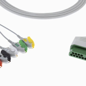Nihon Kohden 12 pin 5 Lead Clip Type ECG Monitor Cable
